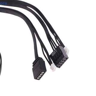 Dta 2 Chiếc Mới AMD Ryzen Wraith Prism Wraith Max Fan Đèn RGB Bo Mạch Chủ Điều Khiển Đồng Bộ Cáp PO