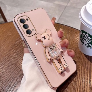 Roksana O [lu] ng Oppo Reno 4 Reno 5 Pro Reno 5 Pro Vỏ điện thoại TPU silicon mềm Giá gấu 3D Thích hợp cho Oppo Reno 4 Reno 5 Reno 4 Pro Reno 5 Pro