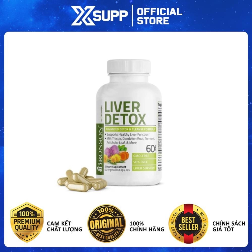 BRONSON LIVER DETOX & CLEANSE (60 VIÊN) Hỗ trợ chức năng tiêu hóa và gan