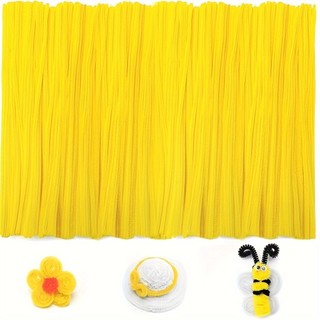 100 Chiếc Ống Bụi Thủ Công Màu Vàng Ống Bụi Cho Thủ Công Có Thể Gập Lại Chenille Giáng Sinh Thủ Công Chenille Thân
