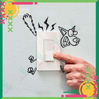 Miếng dán PVC hình thú trang trí cho ổ điện