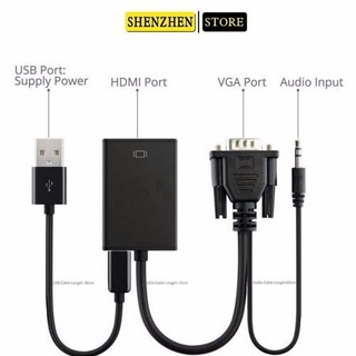 Cáp chuyển đổi từ vga sang hdmi có âm thanh-vga to hdmi có âm thanh