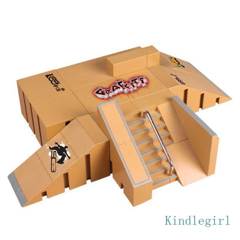 Zuoo 8 Chiếc Skate Park Kit Ramp Parts Cho Tech Deck Fingerboard Mini Finger Skateboard