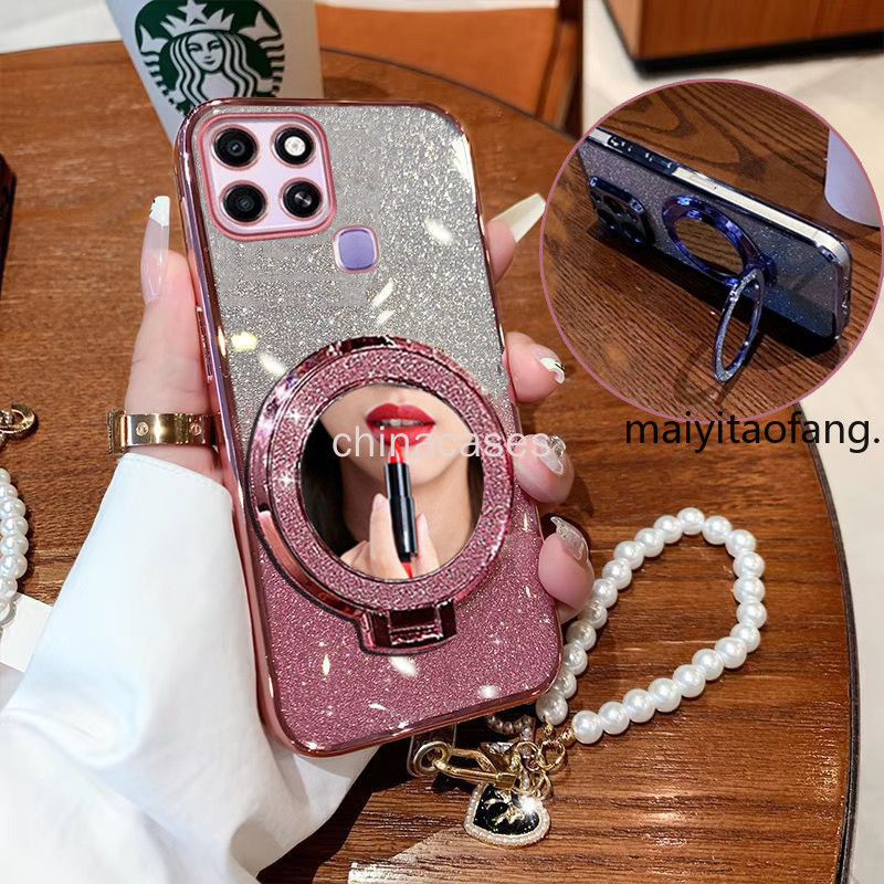 Ốp Lưng Cho Infinix Smart 6 HD X6511 X6511B X6511E X6512 Giá Đỡ Đơn Giản Vỏ Điện Thoại Cho Ống Kính 