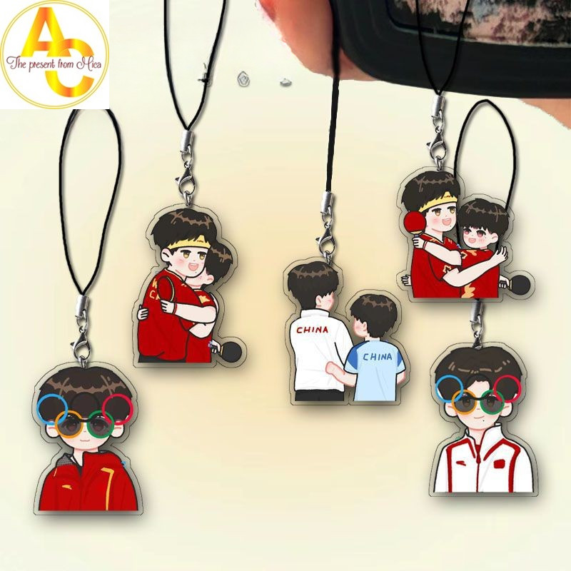 Wang Chuqin Sun Yingsha Dây Điện Thoại Di Động Xung Quanh Acrylic =