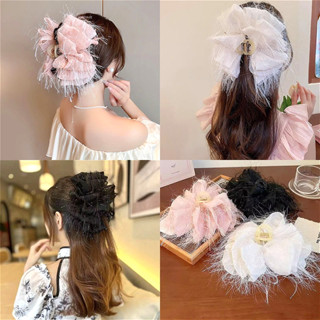 Kẹp tóc hai mặt nơ đám mây bong bóng Hàn Quốc Phụ kiện tóc cá mập