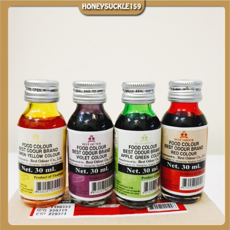 Màu Thực Phẩm Thái Lan Best Odour 30ml Sử Dụng Để Tạo Màu Cho Thực Phẩm, Món Ăn, Làm Bánh