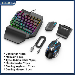 Bộ chuột bàn phím chuyển đổi trò chơi di động pw / Bộ chuyển đổi đơn tương thích Bluetooth 5.0