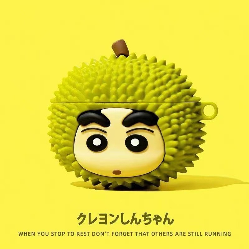 Phim hoạt hình Crayon Shin-chan Durian Airpod Ốp lưng ngộ nghĩnh Airpod 3 Vỏ silicon Airpod Pro Vỏ d