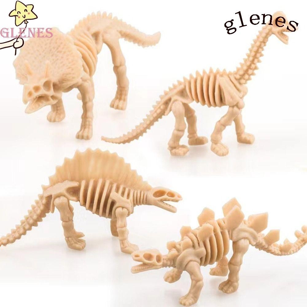 Glenes 6 Đồ chơi khủng long, Bộ xương khủng long bằng nhựa PVC, Mô phỏng đồ chơi khủng long Mô hình nhân vật hành động Bộ khủng long tương tác Mô phỏng sáng tạo Bộ mô hình khủng long Bộ đồ chơi bé trai