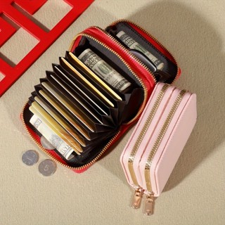 Ví nữ nhỏ gọn và cổ điển: Ví đựng tiền xu Nylon tròn có khóa kéo an toàn có khe cắm thẻ