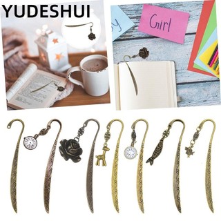 YUDESHUI Panda Bookmark, Quà tặng thủ công Đồng hồ hoa hồng Đồng hồ đánh dấu trang sách, Đầu đọc phân trang kim loại sáng tạo