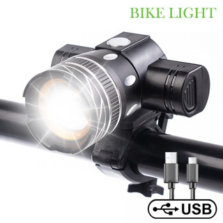 Đèn xe đạp t6 led đi xe đạp 3 chế độ đèn trước xe đạp đèn pin sạc xe đạp đèn pin hợp kim nhôm xe đạp leo núi phụ kiện