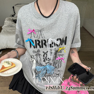 HANXIN áo phông áo thun nữ croptop baby tee Thể thao hàn quốc Casual Fashion WCS24410JG 17Z240425