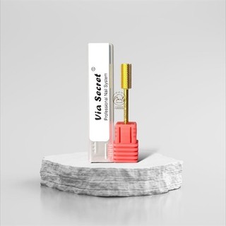 Đầu mài Mỹ đầu vuông Via Secret small barrel mài mịn bào phá gel mài móng lõi đầu mài nail