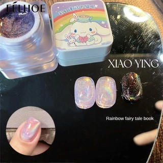 Xeijayi Rainbow Cat Eye nail polish Gel Không có màu cơ bản Aurora Màu hồng đầy màu sắc keo sơn móng tay màu hồng một màu Gel dầu đóng hộp 6g