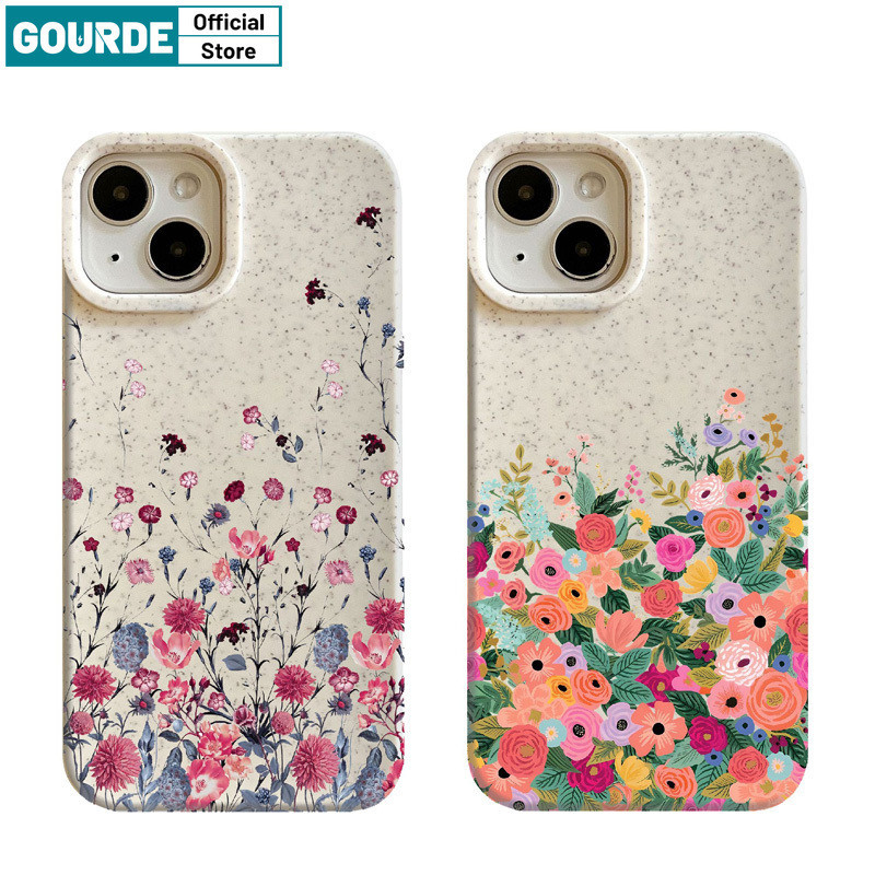 Gourde Ốp lưng Iphone hàn quốc coquette đẹp hoa Họa Tiết Ốp Điện Thoại Silicon Mềm Cao Cấp Chống Sốc Cho Iphone 15 14 12 13 11 Pro Max IP 7 8 Plus Iphon X XS XR XsMax