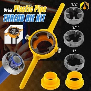 6 cái / bộ npt thread tap die water pipe plumbing pvc thread tool - bộ khuôn tròn cho ống bơm tap die đồ dùng gia đình