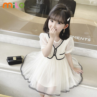 Váy mùa hè Milo / / Bé gái, váy công chúa ngắn tay dễ thương phong cách Hàn Quốc dành cho bé