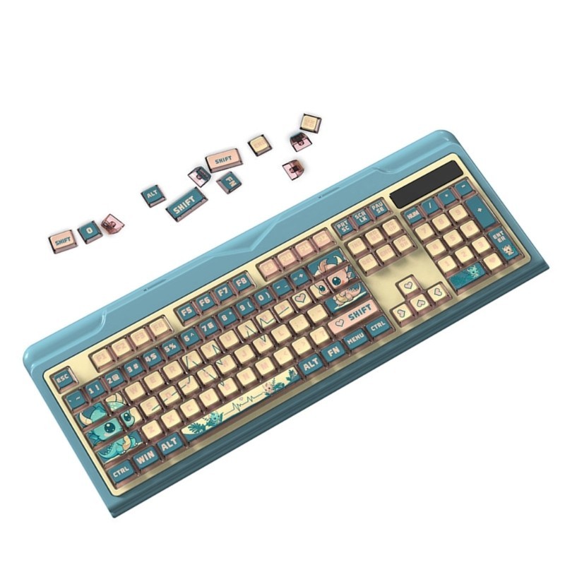Jenniferad PBT Keycaps 116Keys ASA Chiều cao Keycap Hoạt hình Động vật Rồng Keycap