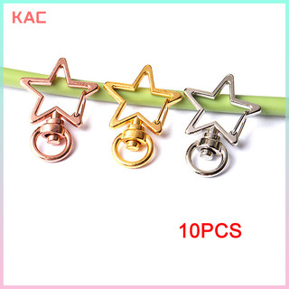 Kameisvn 10 chiếc ngôi sao mới rỗng móc chìa khóa móc khóa diy phụ kiện tôm hùm khóa vn
