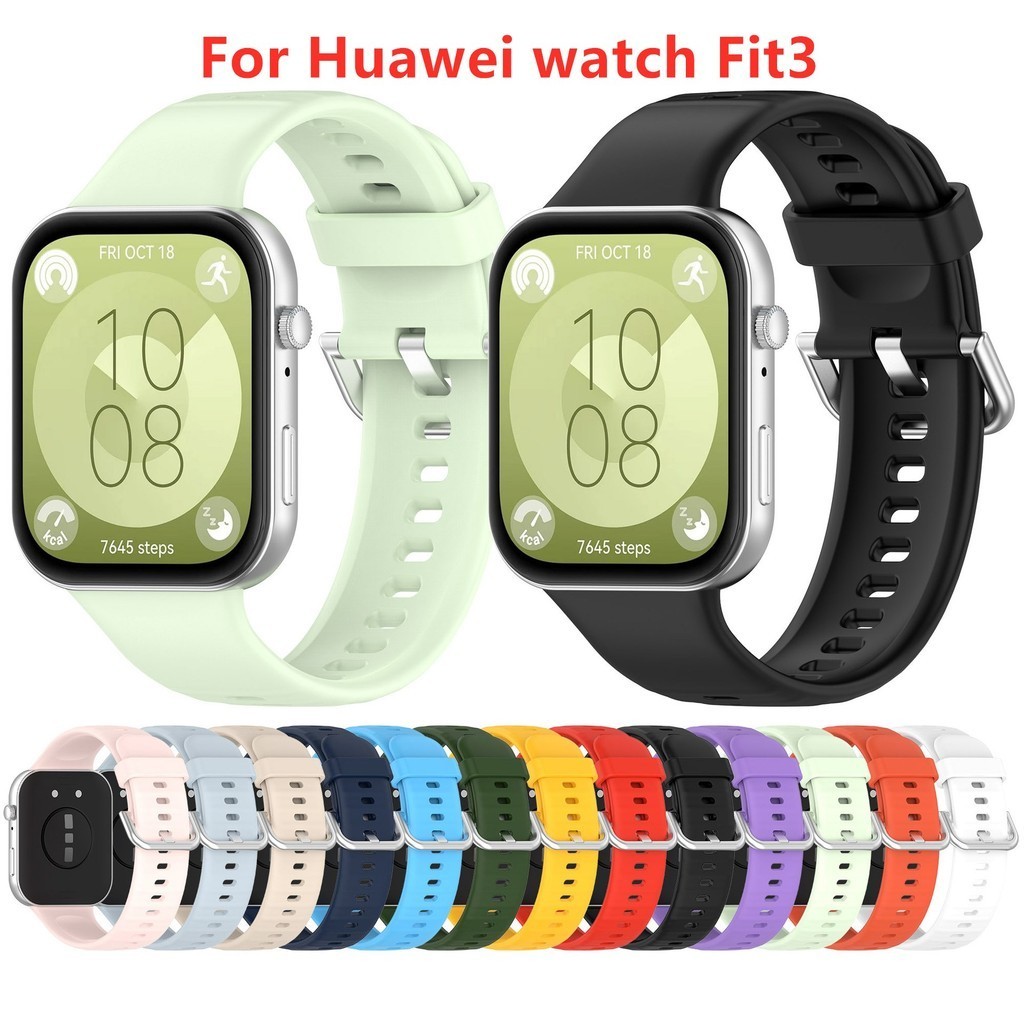 Dây đeo silicon cho Huawei Watch Fit3 Dây đeo cổ tay thay thế cho phụ kiện Huawei Watch Fit3