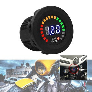 Tma ~ 12 v xe máy led hiển thị kỹ thuật số vôn kế điện áp chống nước vôn đồng hồ đo đen mới