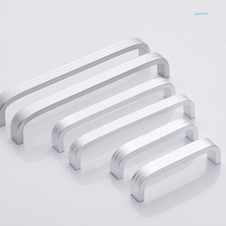 Tay cầm thẳng tủ cửa QINDAL, Tay cầm nội thất bằng hợp kim nhôm bạc, Phần cứng nội thất Tối giản 64mm / 96mm / 128mm Núm cửa bền Nhà bếp