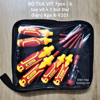 Bộ tua vít cách điện 1000V gồm 7 cây Kapusi Japan an toàn, bền bỉ - Bộ tuốc nơ, tô vít cách điện