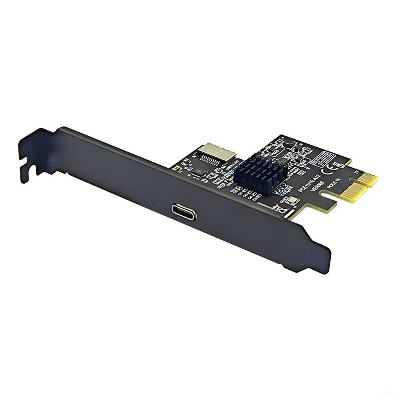 Thẻ mở rộng PCIE USB Type C PCI Express 3.0 X1 sang USB 3.2 Gen2 Type C + Type E 10G ASM3142 Chip PC
