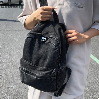  Ba lô Denim thời trang Túi sách cổ điển Ba lô quần jean dung tích lớn dành cho học sinh