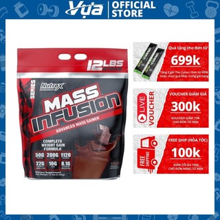 Bột Tăng Cân Nutrex - Mass Infusion (12 Lbs) - Hỗ Trợ Tăng Cơ, Nạp Năng Lượng, Chính Hãng