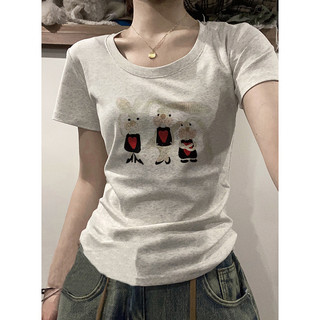 【100% cotton 】Áo baby tee Áo Thun ôm body Áo y2k Áo thun ngắn tay cổ ôm vừa vặn dành cho nữ