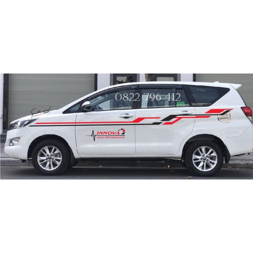Tem dán sườn xe Innova mẫu mới VIP