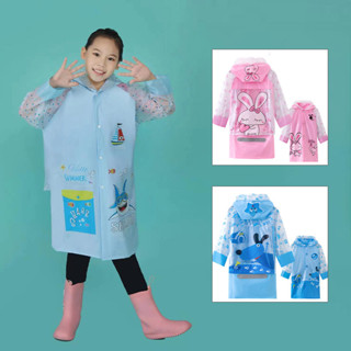 Áo mưa trẻ em Planet Khủng long nhỏ có ba lô PVC poncho vành bơm hơi