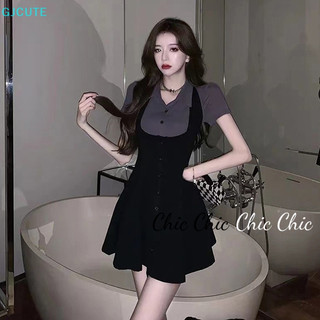 Váy mini ChicMfc, hai tay ngắn, phù hợp với WTD hàng ngày dành cho nữ sinh viên đại học
