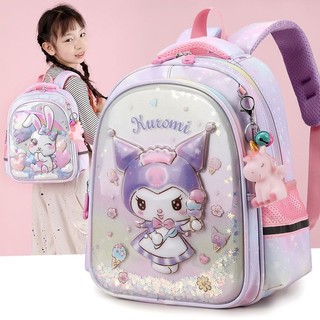 Kuromi Mẫu Giáo Schoolbag Bé Gái Lớp Lớn Trung Học Lớp Nhỏ Bé Gái Công Chúa Mới Bé Ba Lô