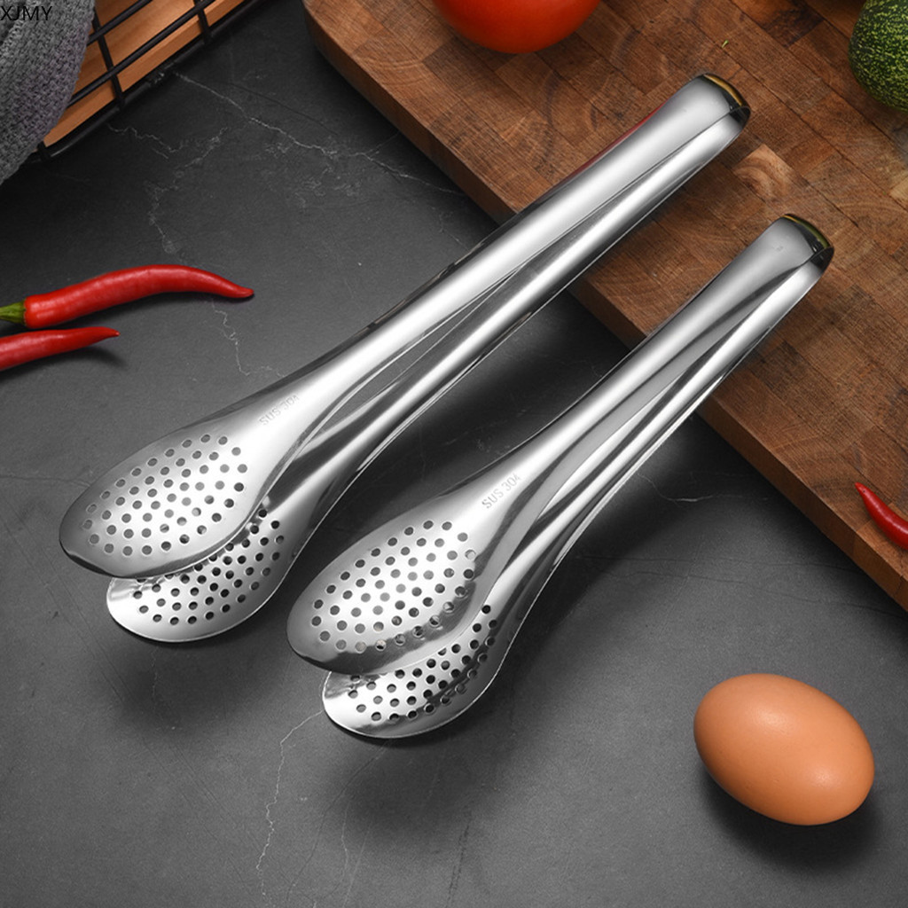 (gq999.th) Kẹp thức ăn nhà bếp gia đình bằng thép không gỉ 5 Inch