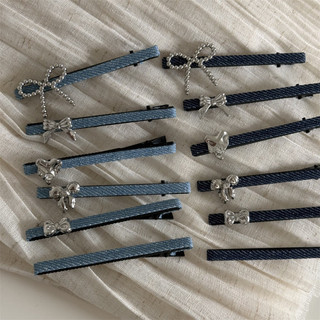 Kẹp Tóc Nơ Denim Nữ Nổ Mỏ Vịt Kẹp
