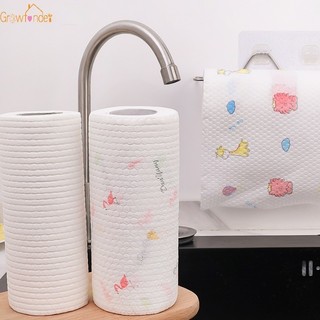 50 / 100 Tờ Vải Không Dệt Dùng Một Lần Vải Lười In Hình Khăn Lau Nhà Bếp Khăn Lau Nước Thấm Hút Dầu Hộ Gia Đình Khô Và Ướt Dụng Cụ Vệ Sinh Đa Năng