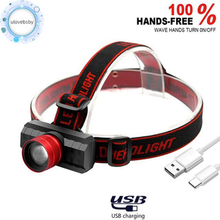 Ulovebsby zoomable mini đèn pha xpe đèn pha led độ sáng usb sạc di động đèn câu cá tích hợp đèn pin vn