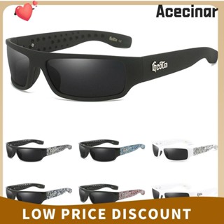 Kính râm phân cực ACECINAR, Lý tưởng để lái xe và đi xe chống tia cực tím Biker Gang Phong cách sắc thái, Đền in cổ điển Quấn bờ biển quanh kính mắt dành cho nữ và nam giới