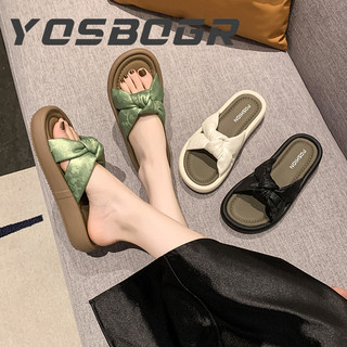 YOSBOGR  dép sandal nữ dép bánh mì nữ dép bánh mì Chống Trượt Đẳng cấp Phong cách Chống bám bụi Thấm hút mồ hôi Độn đế Đẹp mắt FDL24520XJ 25Z240621