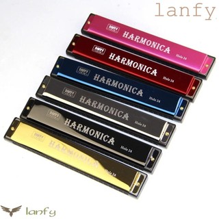 Lanfy 24 Lỗ Harmonica, Hai Hàng Chuyên Nghiệp C Phím Harmonica, Miệng Organ Tremolo Harmonica Người Mới Bắt Đầu Chơi Blues Harmonica Người Lớn