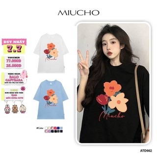 Áo thun unisex local brand form rộng ATD662 Miucho cotton cổ tròn in Artwork