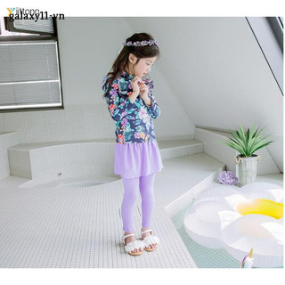 Bộ Đồ Bơi 3 Món Dài Tay Chống Nắng Chất Liệu Nhanh Khô Cao Cấp Thời Trang Cho Bé Gái