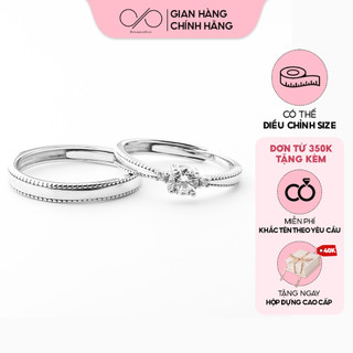 Nhẫn Đôi Bạc S925 DREAMSILVER "Mon Amour" Chỉnh Được Size Dành Cho Cặp Đôi Nam Nữ ND037