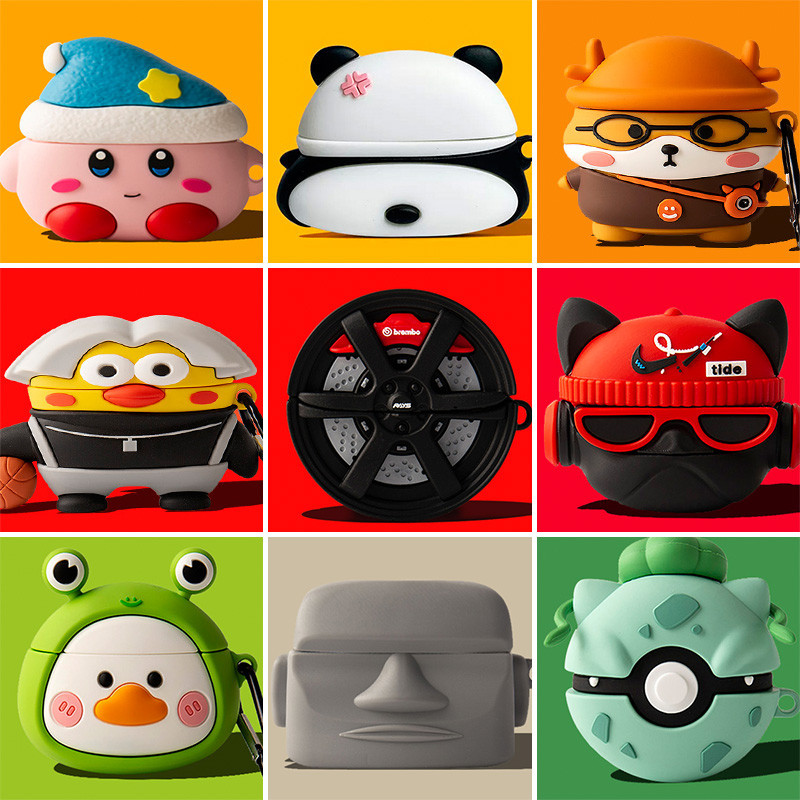 For Bose Ultra Open EarBuds Case 3D Cartoon Wheel Bose Ultra Open Silicone Soft Case Cute Panda Bose