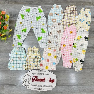 Quần dài tăm lạnh họa tiết, quần thun tăm lạnh mềm cho bé