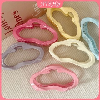 AISHG 11cm Acrylic Màu Kẹo Đám Mây Kẹp Tóc Nữ Cắt Cá Mập Kẹp Thời Trang Phụ Kiện Tóc